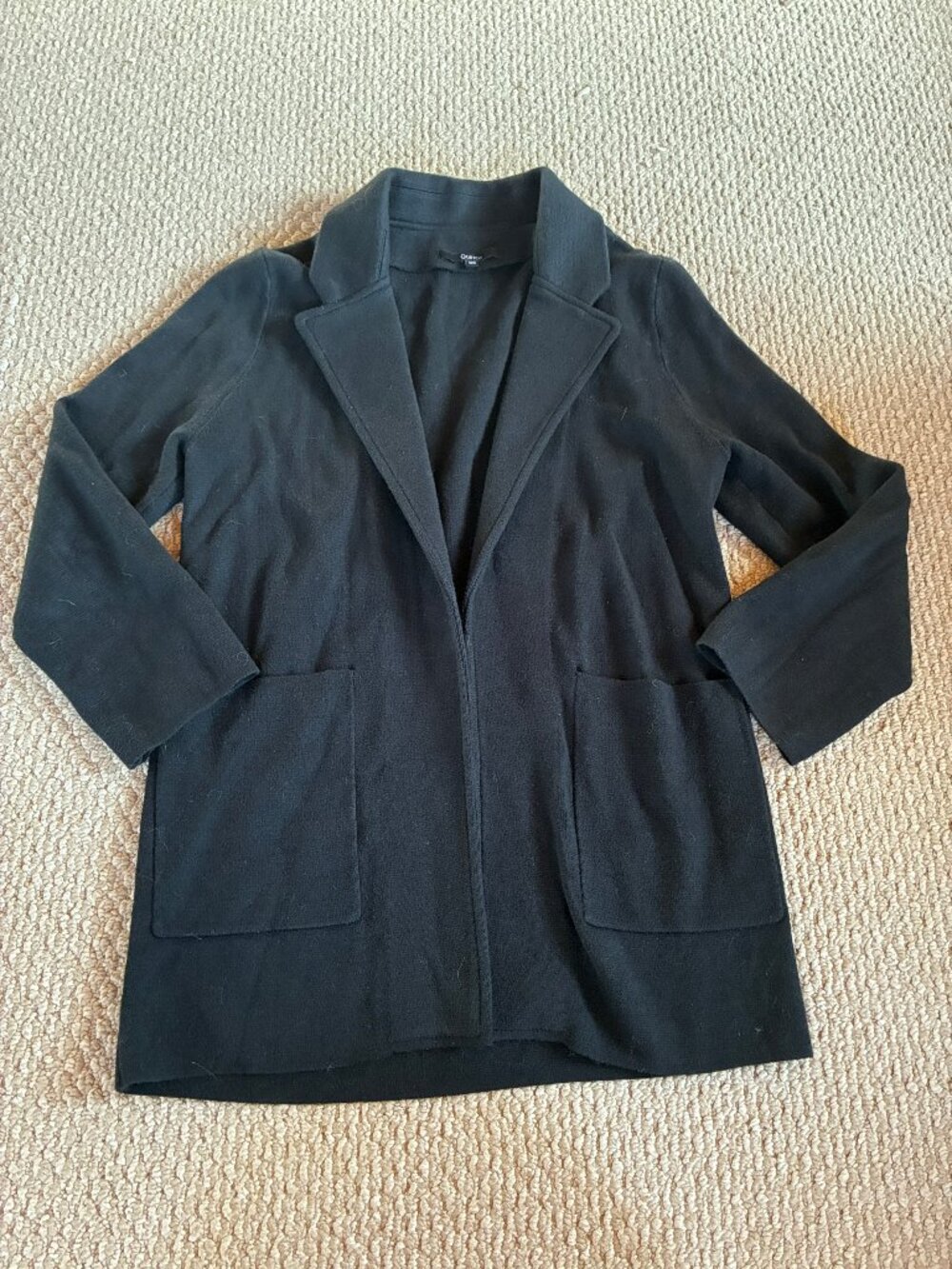 Quince Black 100% Organic Cotton Knit Blazer XS Quiet Luxury Capsule